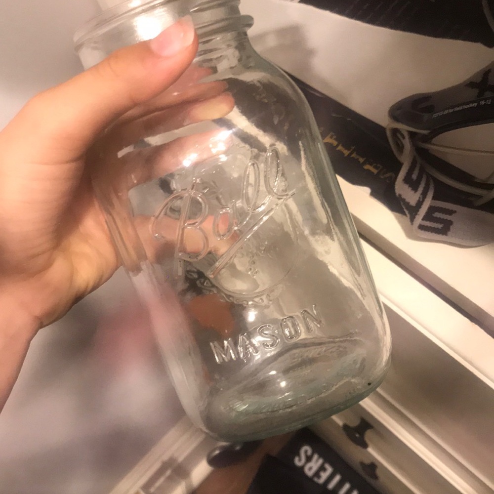 Clear mason jar!